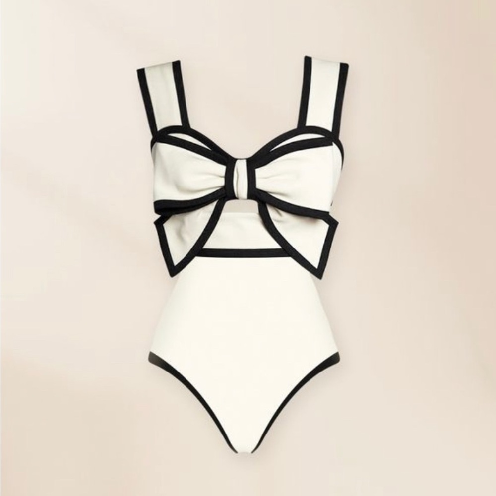 NWT white bow swimsuit